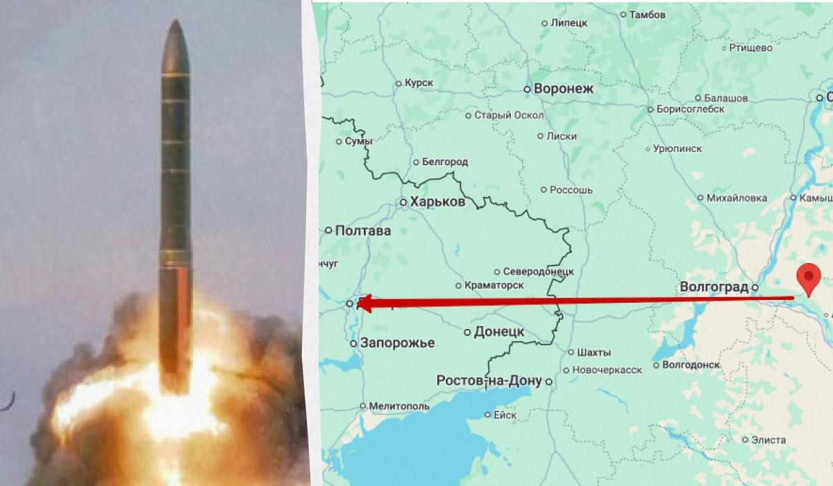 Российская ракета прилетела из района Астрахани / коллаж УНИАН, фото wikipedia.org, карта https://www.google.com/maps Российская ракета прилетела из района Астрахани / коллаж УНИАН, фото wikipedia.org, карта https://www.google.com/maps