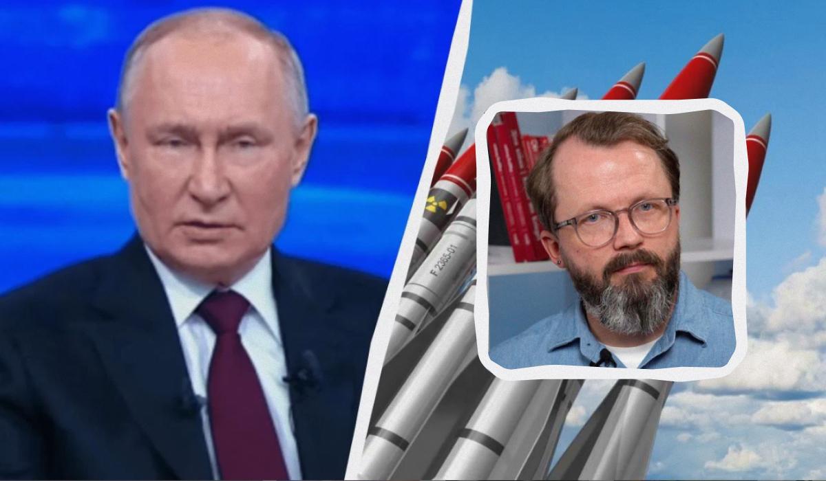 Храпчинский подчеркнул, что в применение ядерного оружия Путиным он не верит / коллаж УНИАН, фото ua.depositphotos.com, novosti.dn.ua, скриншот Храпчинский подчеркнул, что в применение ядерного оружия Путиным он не верит / коллаж УНИАН, фото ua.depositphotos.com, novosti.dn.ua, скриншот