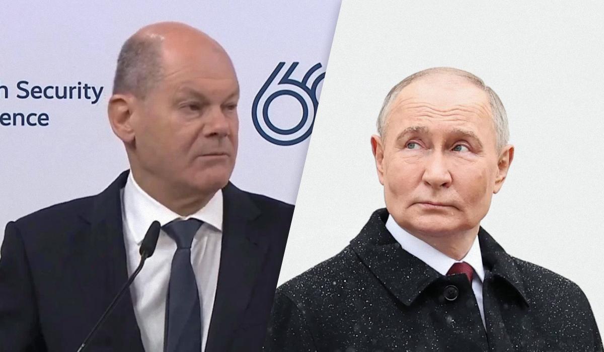 Шольц заявив, що для нього було важливо повторити свої аргументи російському диктатору / Колаж УНІАН, фото - скриншот, Getty Images Шольц заявив, що для нього було важливо повторити свої аргументи російському диктатору / Колаж УНІАН, фото - скриншот, Getty Images