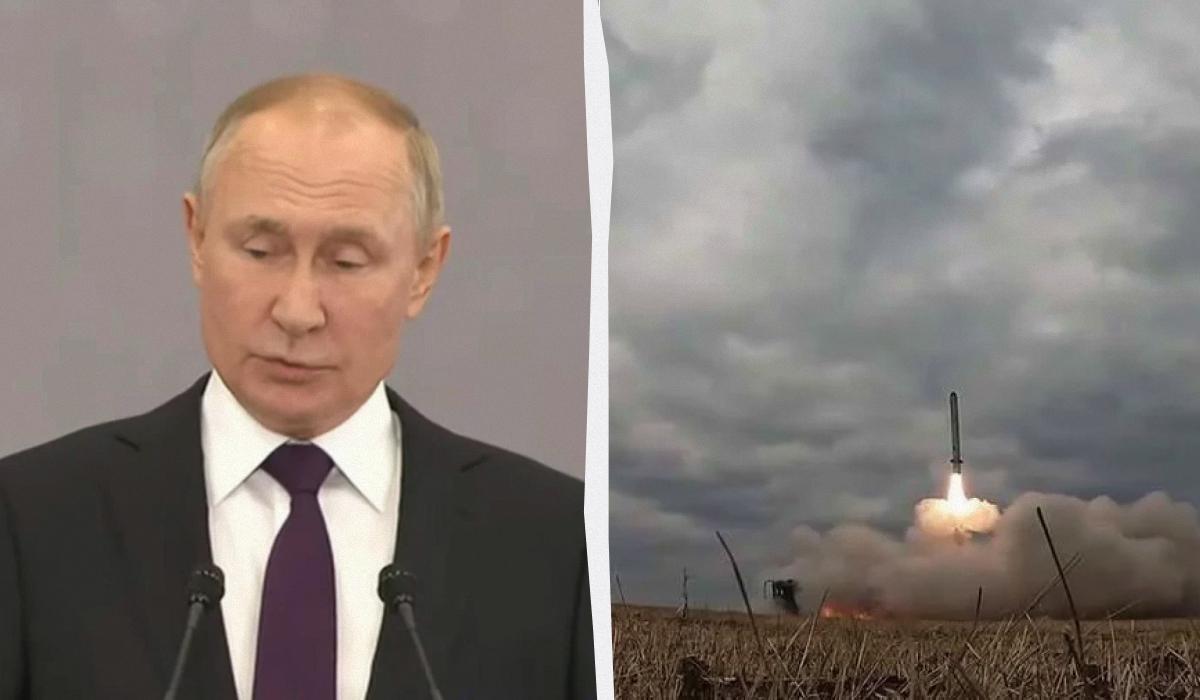 Путин в очередной раз начал угрожать ядерным оружием / коллаж УНИАН, скриншоты Путин в очередной раз начал угрожать ядерным оружием / коллаж УНИАН, скриншоты