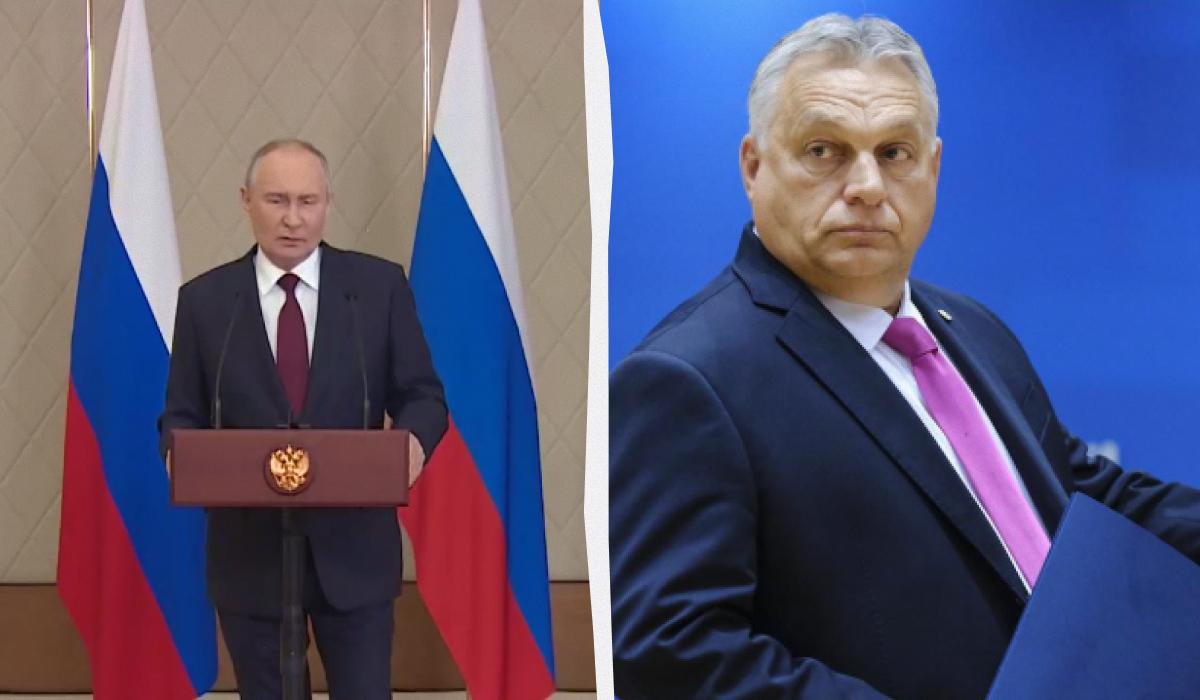 Віктор Орбан вважає, що війна в Україні стала небезпечнішою / колаж УНІАН зі скріншоту й фото consilium.europa.eu Віктор Орбан вважає, що війна в Україні стала небезпечнішою / колаж УНІАН зі скріншоту й фото consilium.europa.eu