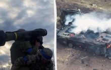 На Курщине николаевские морпехи ярко "минуснули" российскую БМП из Javelin (видео)