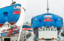 Россия спустила на воду один из крупнейших атомных ледоколов в мире (фото)