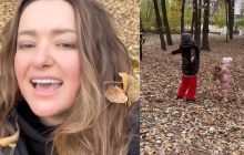 Наталія Могилевська показала осінні розваги з доньками (відео)