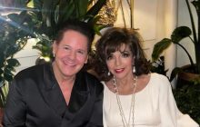 91-летняя Джоан Коллинз появилась в свадебном платье на рождественской вечеринке (фото)