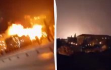 У російському прикордонні вибухи, на одному з місць "прильоту" пожежа (відео)