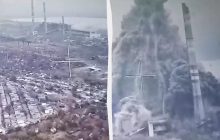Росіяни "стирають в нуль" Курахове: опубліковано відео прильоту авіабомби в ТЕС