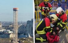 Почти 20 метров над землей: в центре Одессы дети застряли на аттракционе (фото, видео)