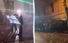 В Грузии жестко разогнали протестующих против остановки переговоров о вступлении в ЕС (видео)