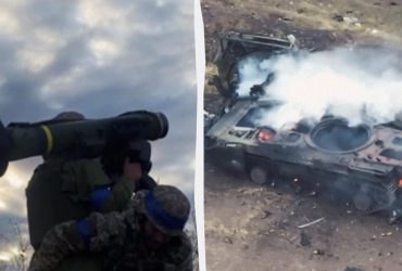 На Курщині миколаївські морпіхи яскраво мінуснули російську БМП з Javelin (відео)