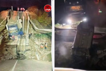 У Криму завалився міст: окупанти призупинили вантажні перевезення в Запорізьку область