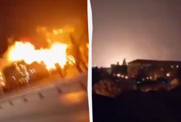 В российском приграничье взрывы, на одном из мест прилета пожар (видео)