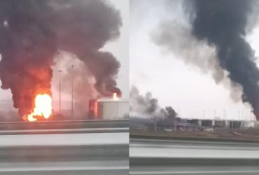 Нефтебаза Атлас пылает второй день после удара ВСУ: эксперт оценил потери России