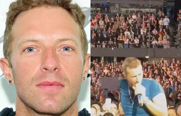 Лідер гурту Coldplay просто під час виступу впав під сцену (відео)