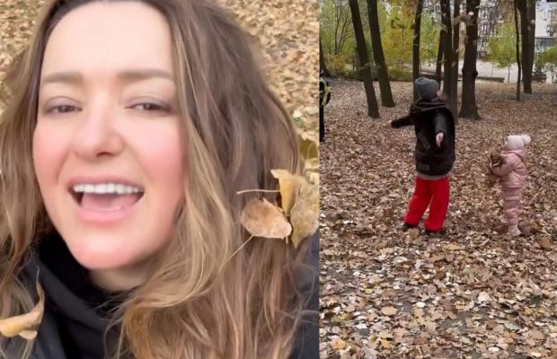 Наталія Могилевська показала осінні розваги з доньками (відео)