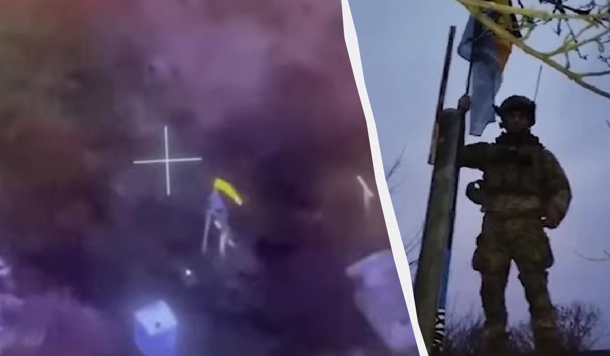 ЗСУ вибили противника з плацдарму на правому березі річки Оскіл / колаж УНІАН, скріншоти з відео ЗСУ вибили противника з плацдарму на правому березі річки Оскіл / колаж УНІАН, скріншоти з відео