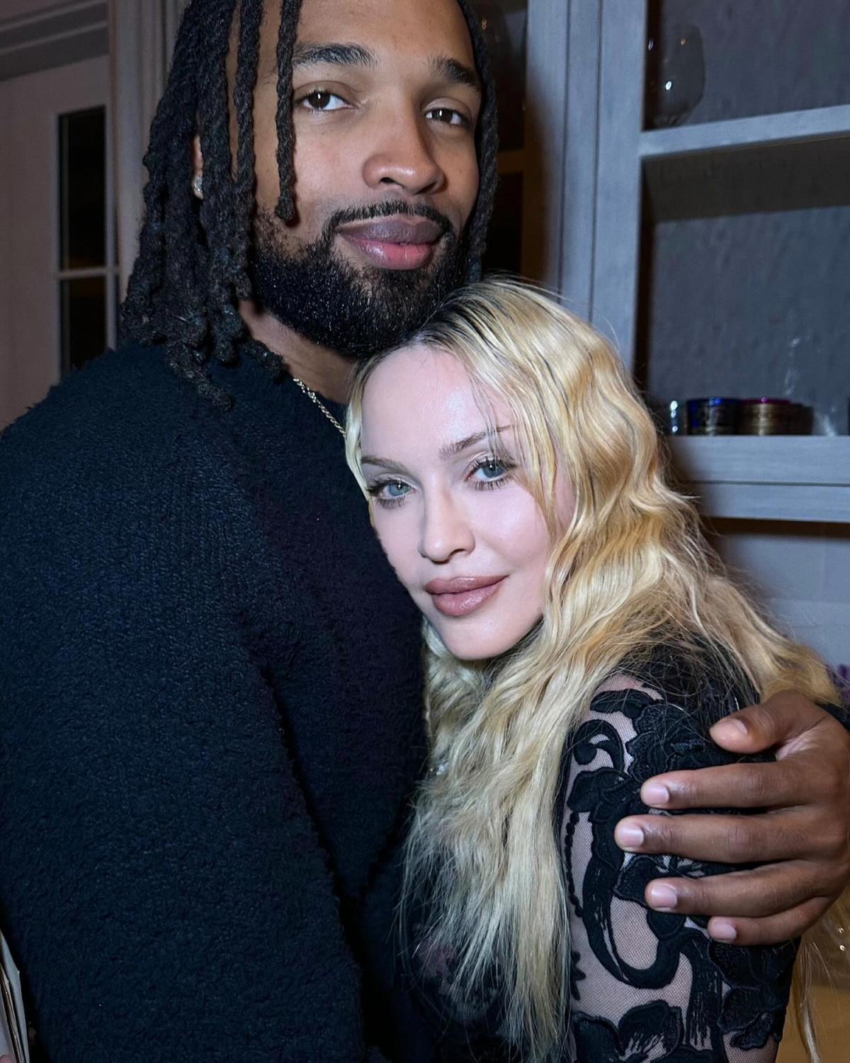 Madonna in the arms of her lover / Instagram screenshot