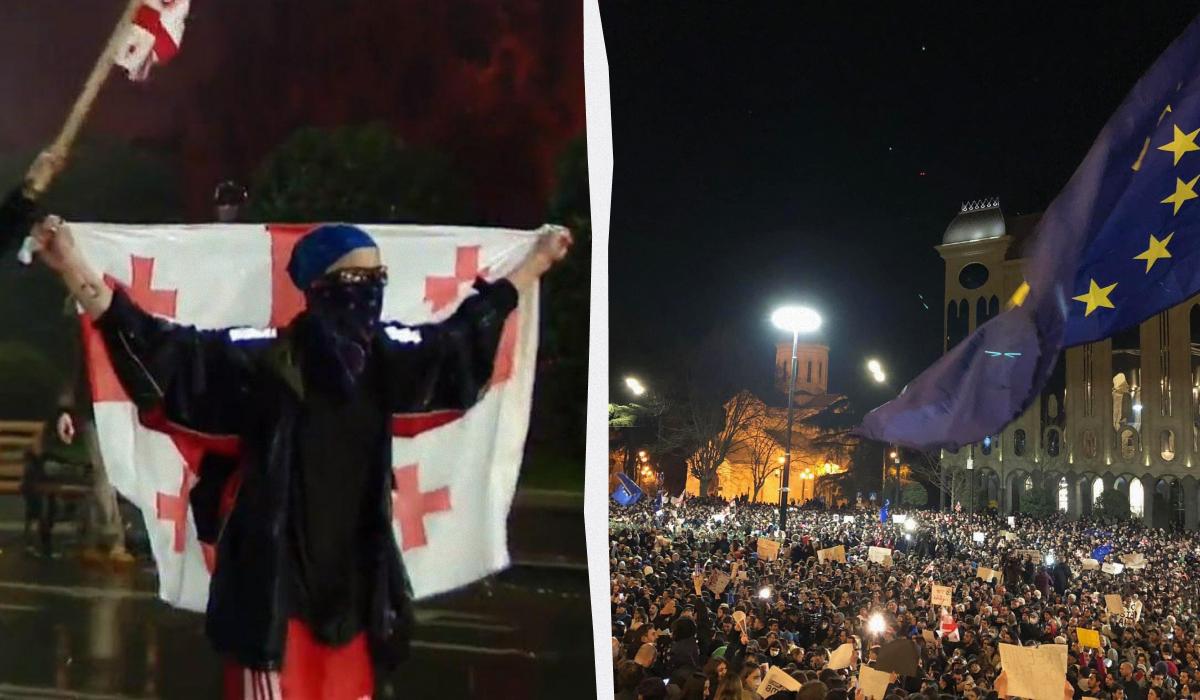 Протести в Грузії триватимуть / колаж УНІАН, фото t.me/NGnewsgeorgia, twitter.com/AnriGorgiladze Протести в Грузії триватимуть / колаж УНІАН, фото t.me/NGnewsgeorgia, twitter.com/AnriGorgiladze