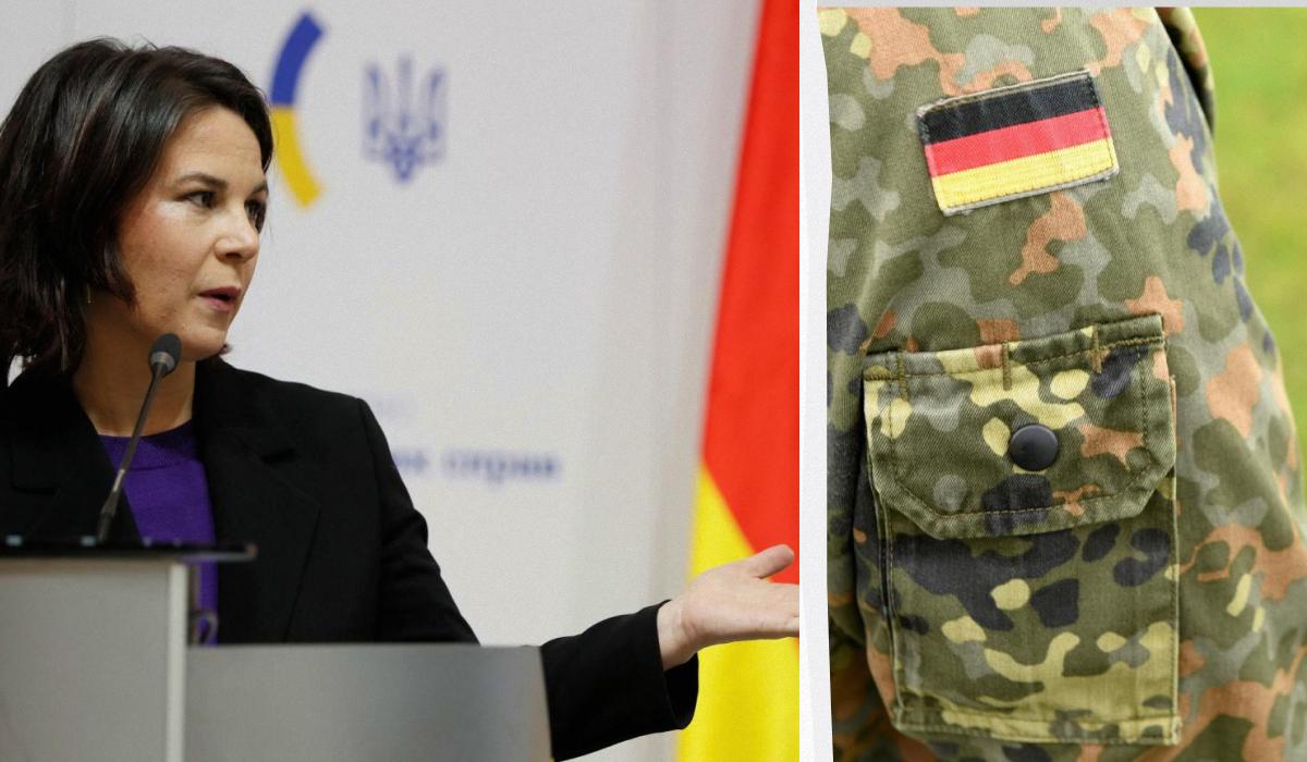 Бербок прокоментувала можливість відправки німецьких солдатів в Україну/ Колаж УНІАН, фото ua.depositphotos.com, фото REUTERS Бербок прокоментувала можливість відправки німецьких солдатів в Україну/ Колаж УНІАН, фото ua.depositphotos.com, фото REUTERS