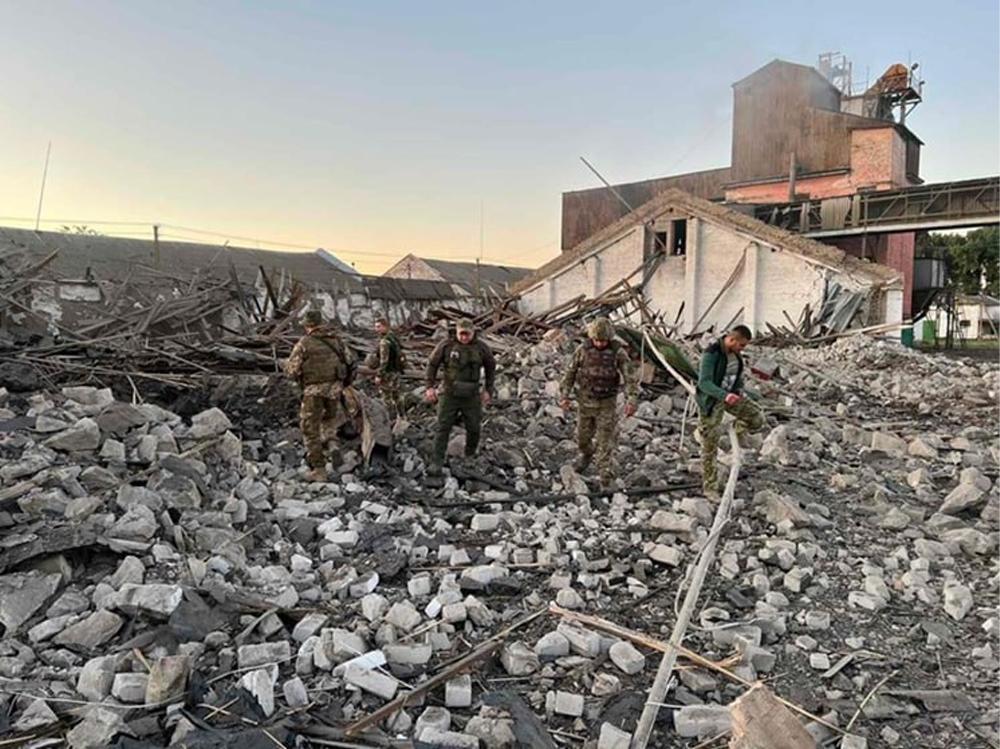 Гайчурський елеватор після прильоту російської ракети