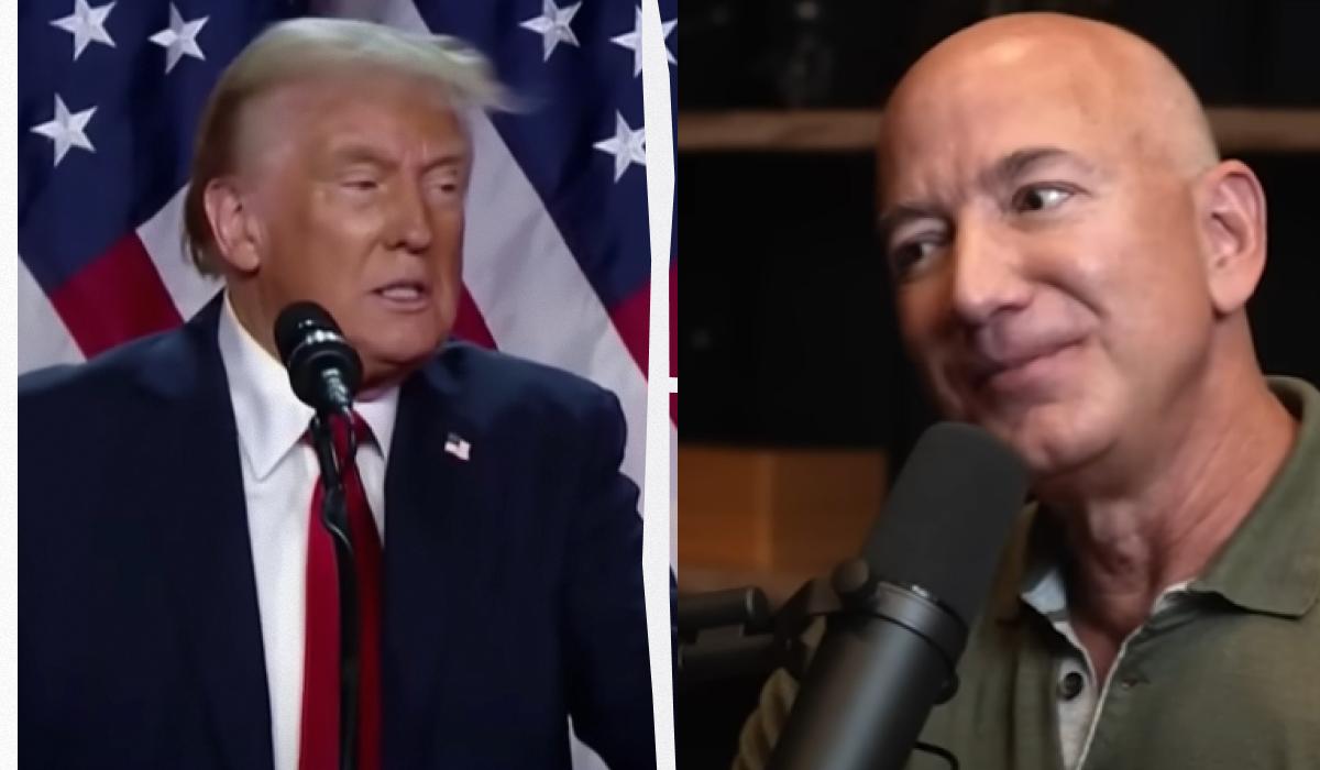 Джефф Безос оптимистично настроен после избрания Трампа президентом США / Коллаж УНИАН, скриншоты Джефф Безос оптимистично настроен после избрания Трампа президентом США / Коллаж УНИАН, скриншоты