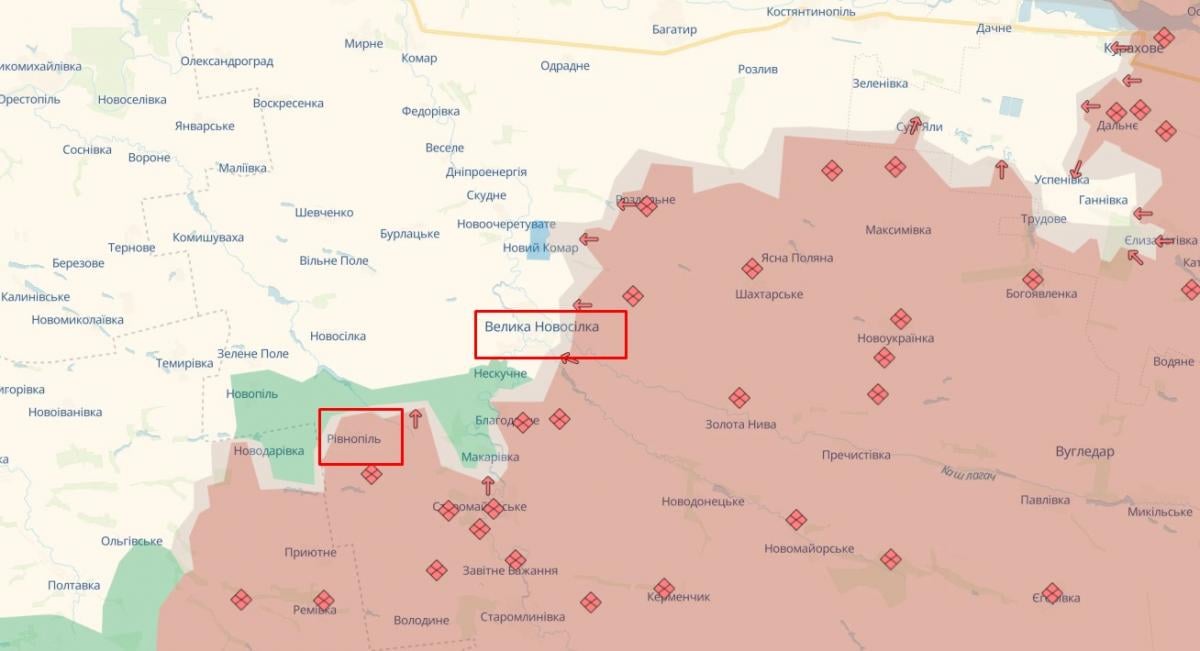 / скріншот deepstatemap / скріншот deepstatemap