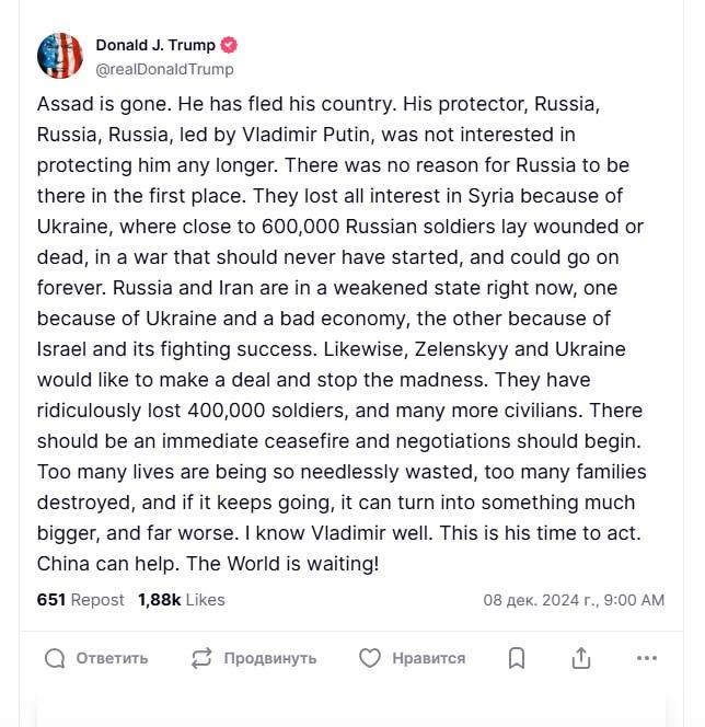 Trump: Rusia a pierdut 600.000 de soldați în război, Ucraina - 400.000