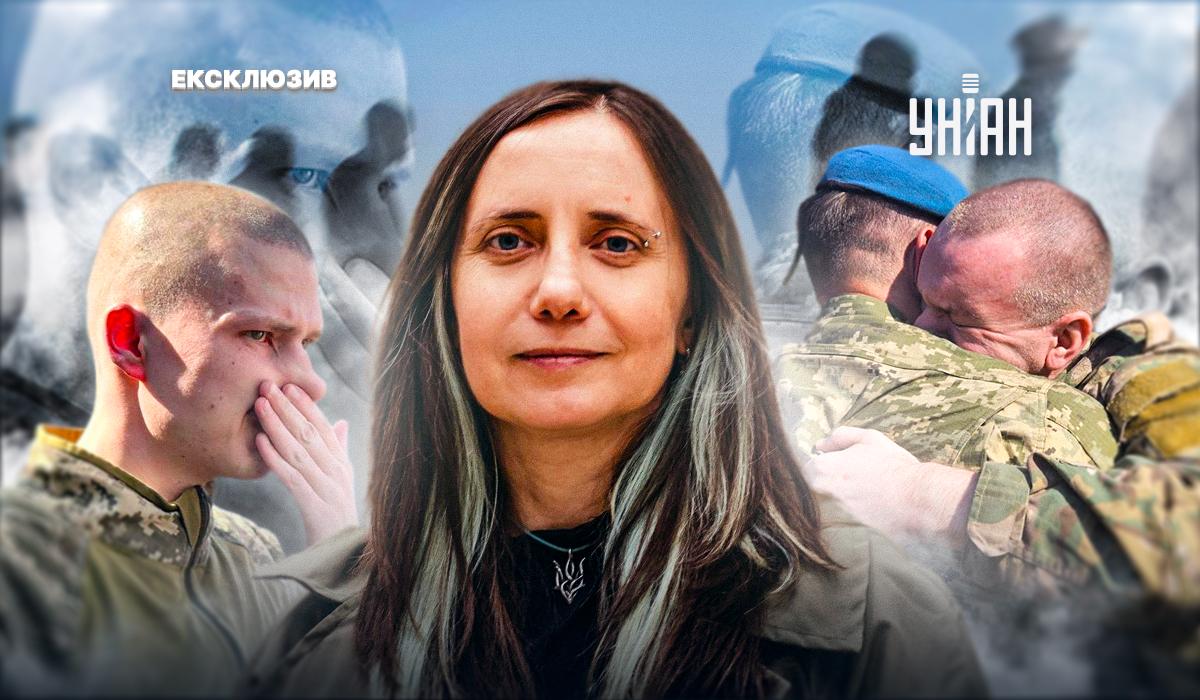 Психологиня Ганна Мокроусова поділилась з УНІАН досвідом роботи з колишніми бранцями росіян / колаж УНІАН Психологиня Ганна Мокроусова поділилась з УНІАН досвідом роботи з колишніми бранцями росіян / колаж УНІАН