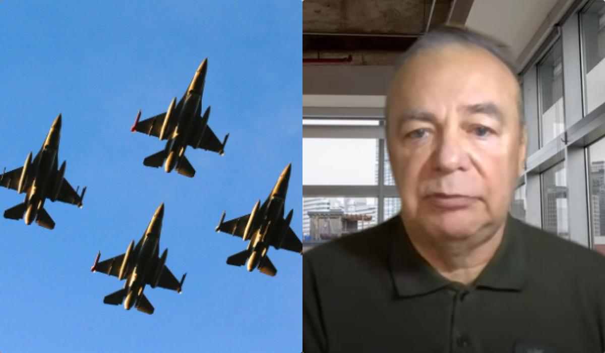 Наразі українські F-16 здебільшого можуть виконувати лише завдання з протиповітряної оборони, зазначив генерал / колаж УНІАН, фото REUTERS, скріншот Наразі українські F-16 здебільшого можуть виконувати лише завдання з протиповітряної оборони, зазначив генерал / колаж УНІАН, фото REUTERS, скріншот