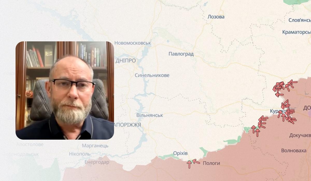 Жданов оцінив ризики прориву окупантів до Дніпропетровщини / колаж УНІАН, фото DeepState, кадр з відео Жданов оцінив ризики прориву окупантів до Дніпропетровщини / колаж УНІАН, фото DeepState, кадр з відео