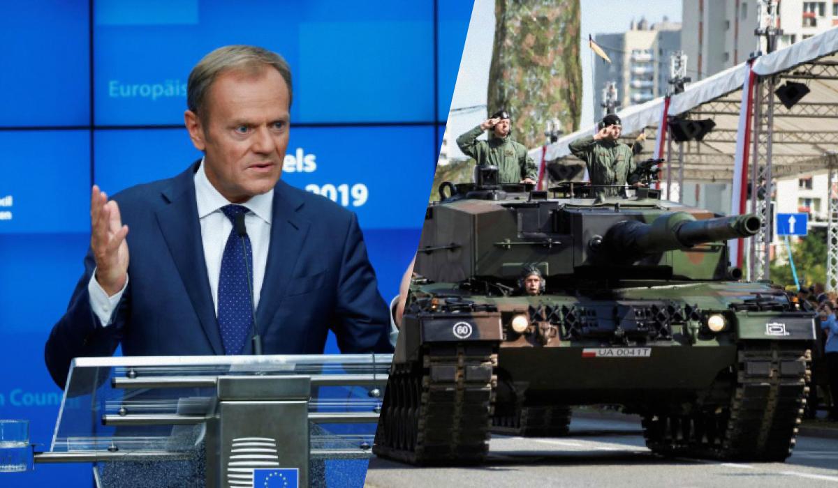 Туск поставив крапку в питанні про польських військових в Україні / колаж УНІАН Туск поставив крапку в питанні про польських військових в Україні / колаж УНІАН