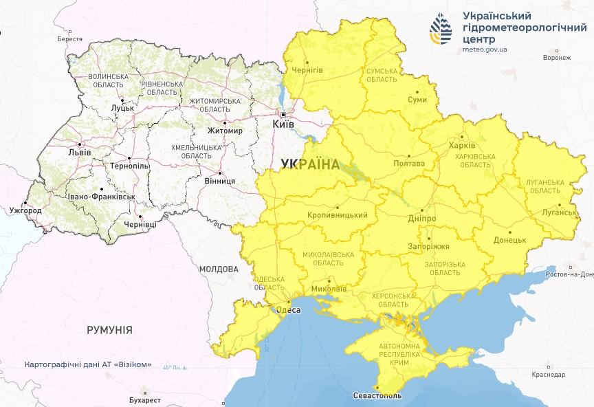 Непогода 13 декабря охватит под Украиной / фото Укргидрометцентр Непогода 13 декабря охватит под Украиной / фото Укргидрометцентр