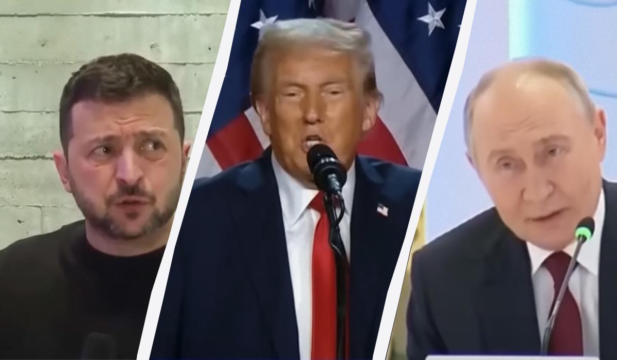 Трамп может пригласить Зеленского и Путина на встречу в Вашингтон / Коллаж УНИАН, скриншоты Трамп может пригласить Зеленского и Путина на встречу в Вашингтон / Коллаж УНИАН, скриншоты