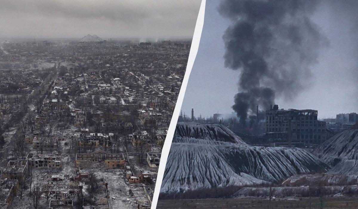 Россияне превратили Торецк в руины / коллаж УНИАН, фото facebook.com/93OMBr Россияне превратили Торецк в руины / коллаж УНИАН, фото facebook.com/93OMBr