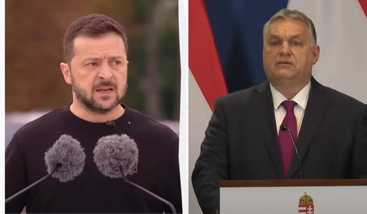 Зеленський відмовив Орбану у телефонній розмові / Колаж УНІАН, скріншоти Зеленський відмовив Орбану у телефонній розмові / Колаж УНІАН, скріншоти