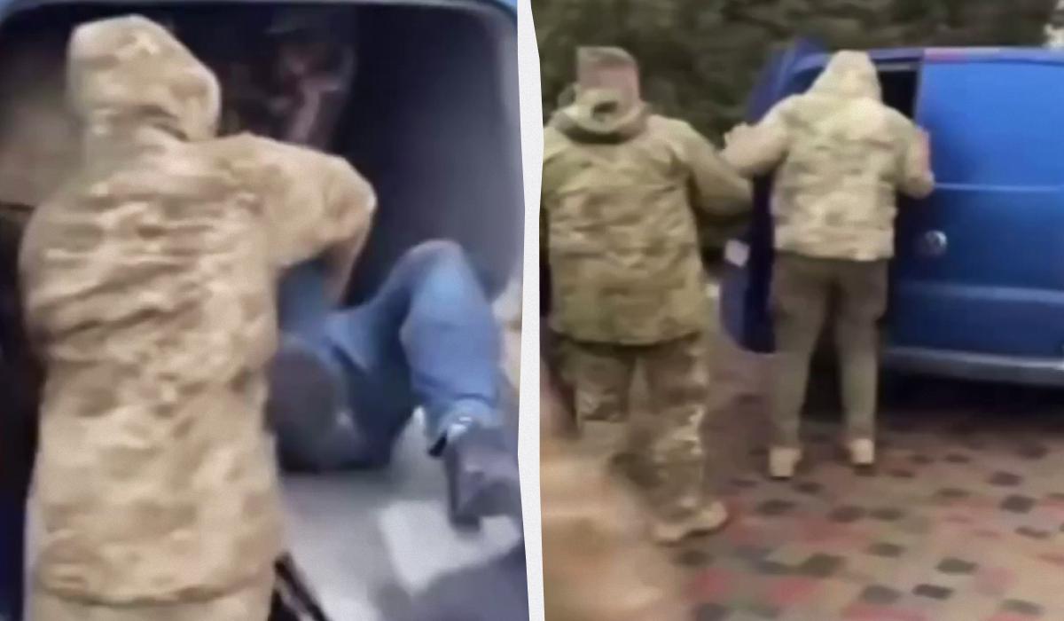 Прямо з медзакладу чоловіка примусово доставили до Луцького МТЦК та СП / скриншот Прямо з медзакладу чоловіка примусово доставили до Луцького МТЦК та СП / скриншот