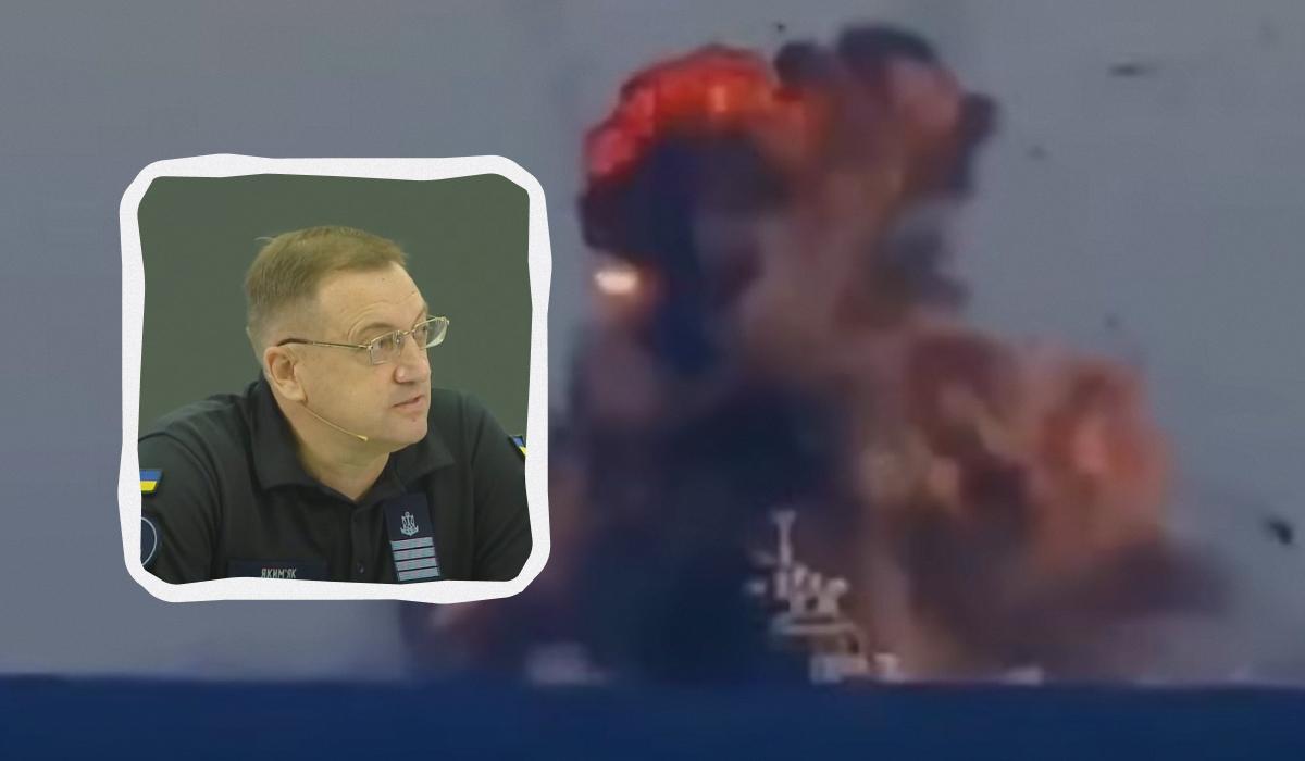 По словам Якимяка, на крейсере "Москва" могли быть ракеты с ядерными боевыми частями / Коллаж УНИАН, скриншоты