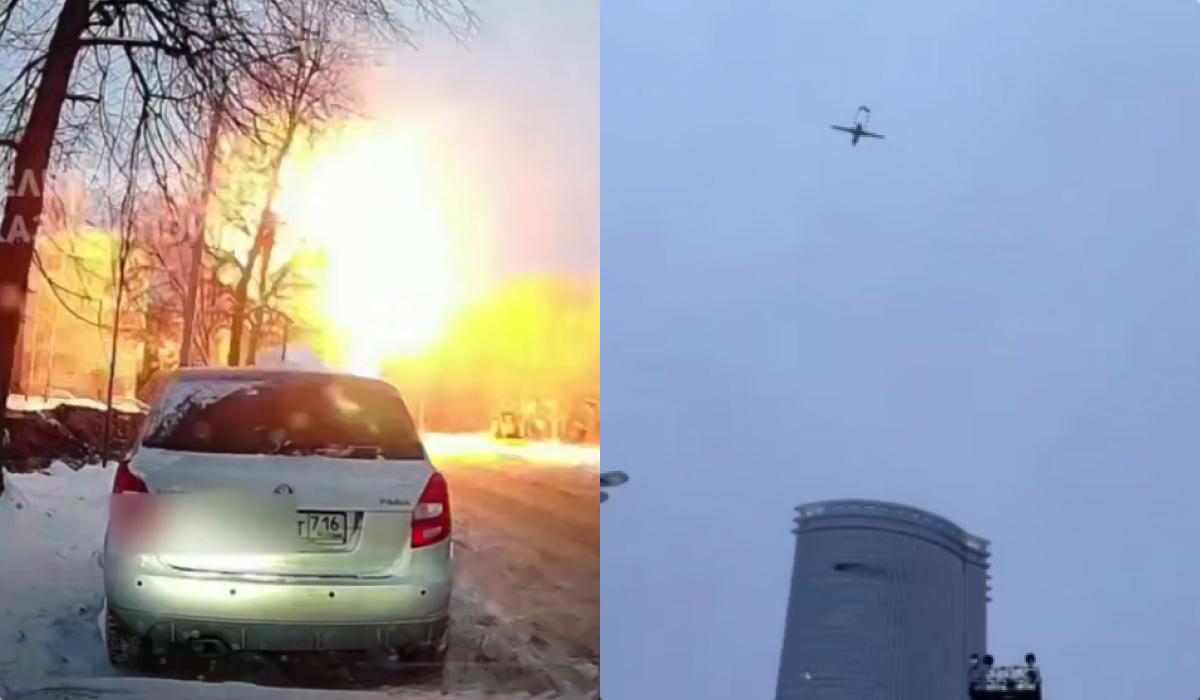 Дроны атаковали Казань / коллаж УНИАН, скриншоты Дроны атаковали Казань / коллаж УНИАН, скриншоты