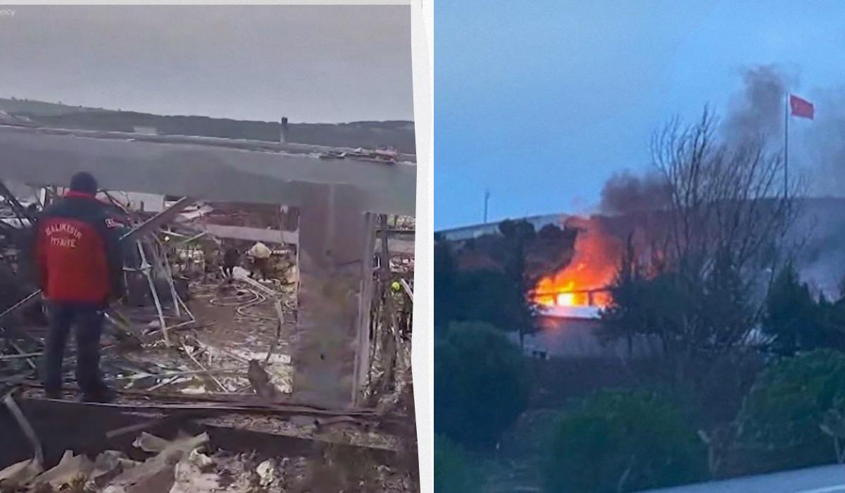 В результате взрыва часть здания обвалилась / Коллаж УНИАН, скриншот из видео CNN Turk В результате взрыва часть здания обвалилась / Коллаж УНИАН, скриншот из видео CNN Turk