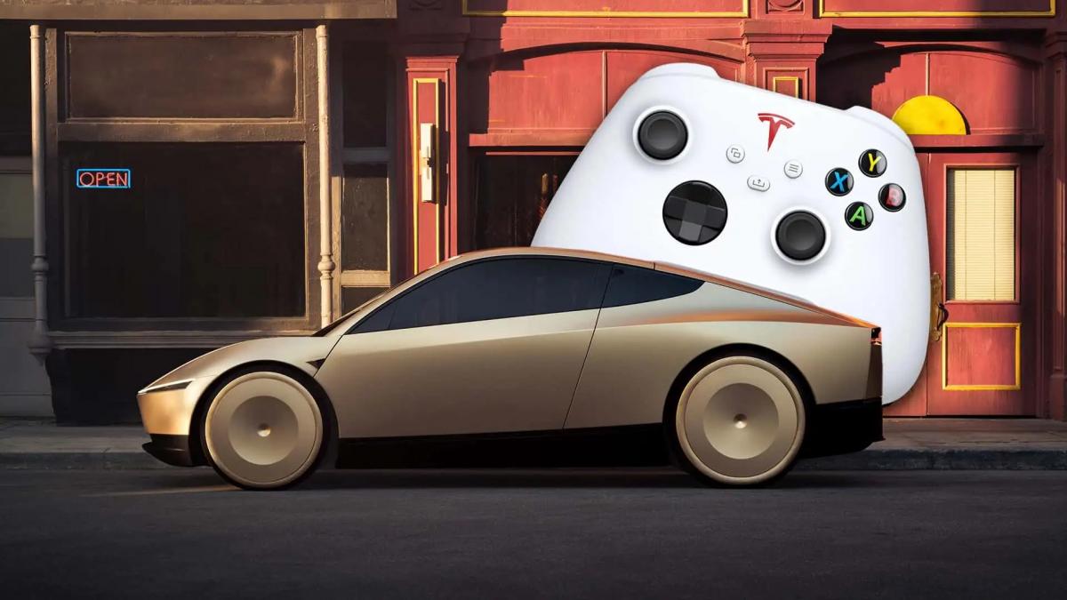 CyberCab Tesla можна буде керувати за допомогою контролера, схожого на Xbox / фото AutoEvolution. CyberCab Tesla можна буде керувати за допомогою контролера, схожого на Xbox / фото AutoEvolution.