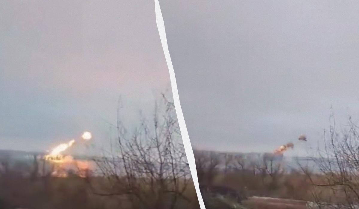 Ukrainian defenders of the sky shot down a Russian missile / UNIAN collage, screenshot from the video