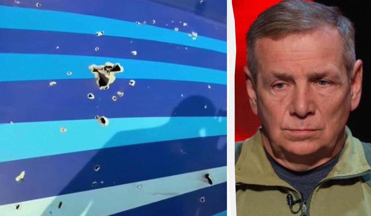 Алексей Гетьман обратил внимание на характерные повреждения самолета / Коллаж УНИАН, скриншоты Алексей Гетьман обратил внимание на характерные повреждения самолета / Коллаж УНИАН, скриншоты