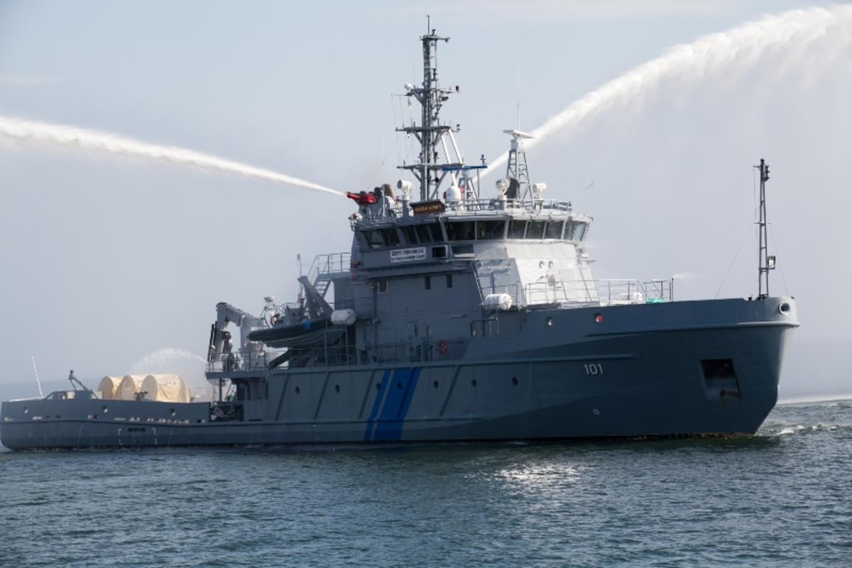 Военный корабль Raju направили 27 декабря для охраны 105-километровой подводной линии / фото Википедия Военный корабль Raju направили 27 декабря для охраны 105-километровой подводной линии / фото Википедия