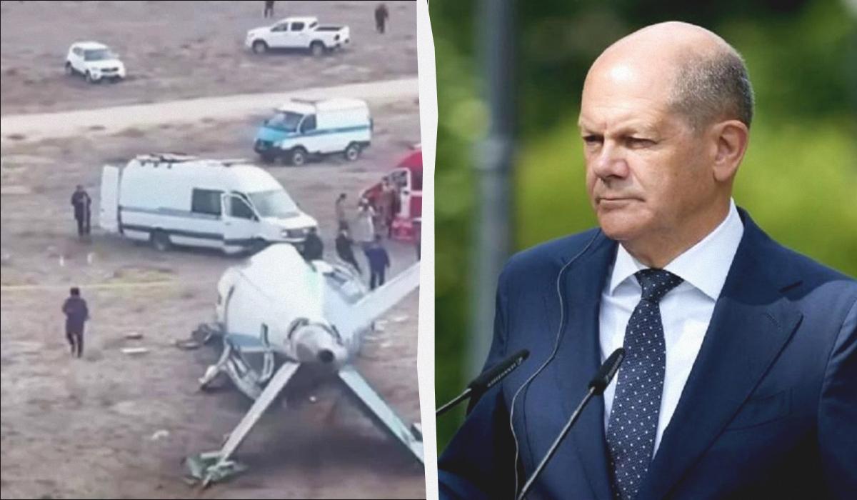 Шольц прокоментував катастрофу літака в Актау / колаж УНІАН, фото president.gov.ua, скріншот Шольц прокоментував катастрофу літака в Актау / колаж УНІАН, фото president.gov.ua, скріншот