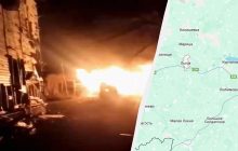 На Курщині потужна "бавовна": в ЦПД кажуть про приліт по скупченню військових РФ (відео)