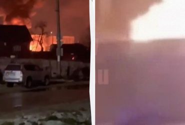 Дроны ВСУ атаковали нефтебазу в Смоленской области: возник мощный пожар (видео)
