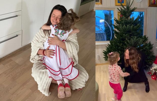 Наталія Могилевська показала, як разом з 4-річною донькою ставила ялинку