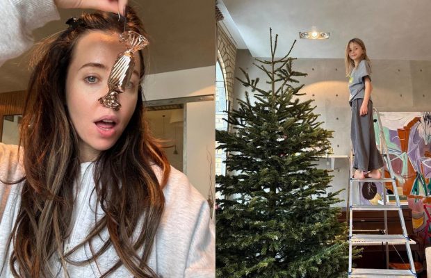 Надя Дорофєєва показала, як з Кацуріним та його дітьми прикрашала ялинку
