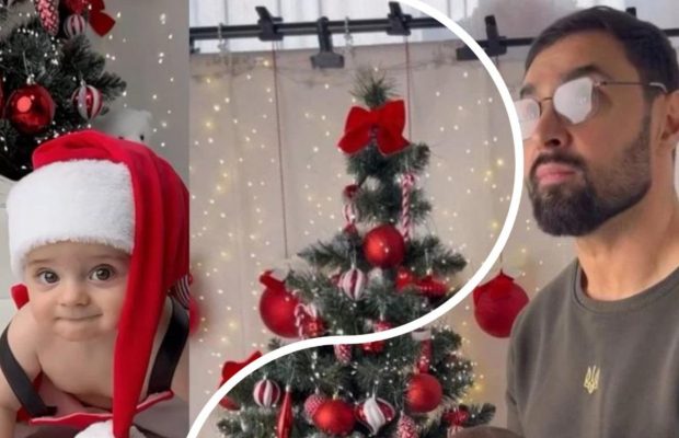 "Красень": Віталій Козловський показав сина у новорічному образі