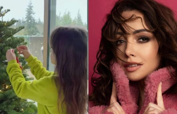 Катерина Кухар показала, як  з донькою прикрасила новорічну ялинку
